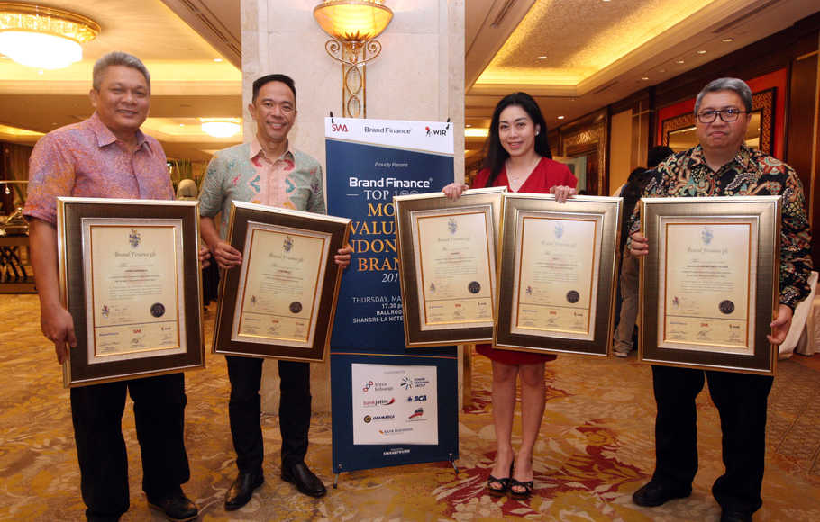 Lima Anak Usaha Lippo Raih Indonesia’s Top 100 Most Valuable Brands 2018